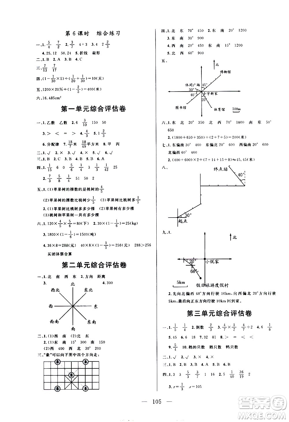 2020年狀元陪練課時優(yōu)化設(shè)計數(shù)學(xué)六年級上冊RJ人教版參考答案