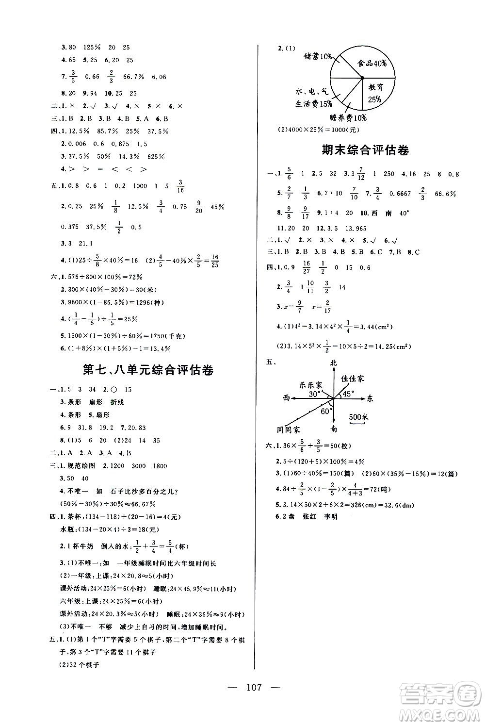 2020年狀元陪練課時優(yōu)化設(shè)計數(shù)學(xué)六年級上冊RJ人教版參考答案