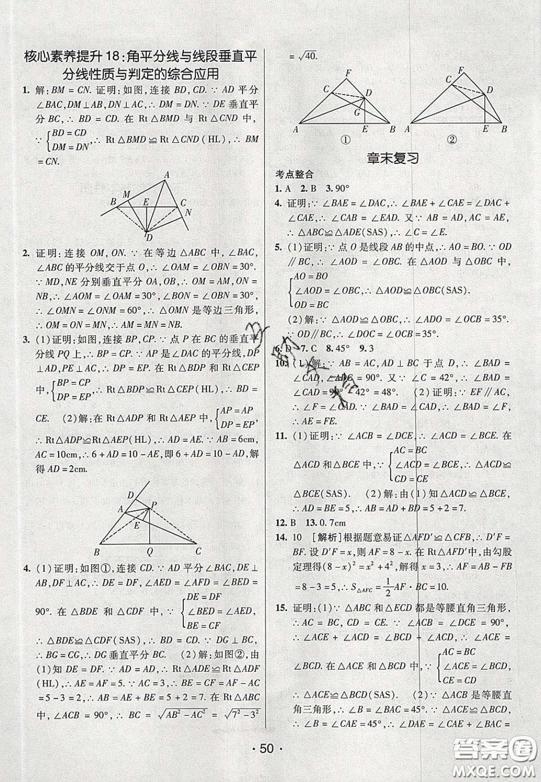 2020年同行學(xué)案學(xué)練測七年級數(shù)學(xué)下冊魯教版煙臺專版答案