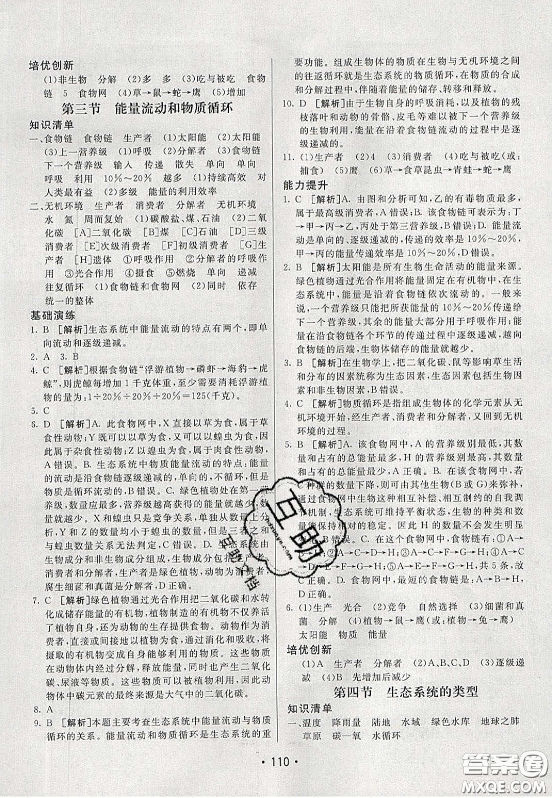 2020年同行學(xué)案學(xué)練測(cè)八年級(jí)生物下冊(cè)人教版答案