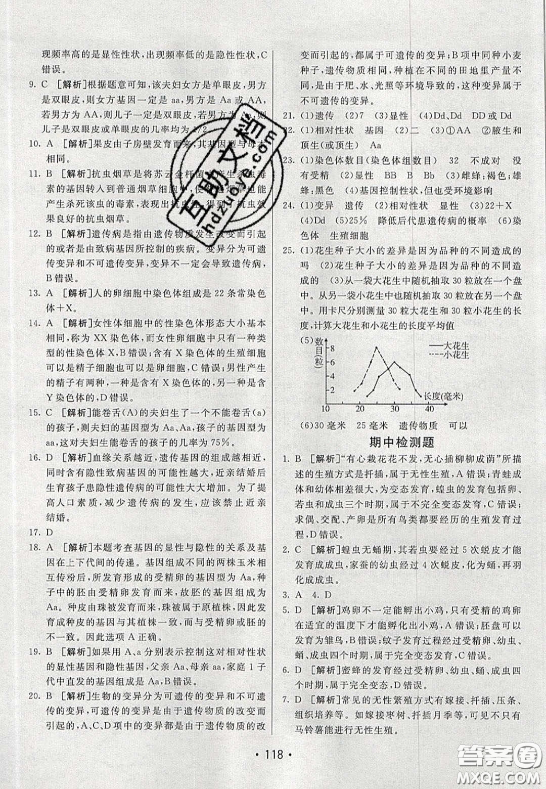 2020年同行學(xué)案學(xué)練測(cè)八年級(jí)生物下冊(cè)魯教版答案