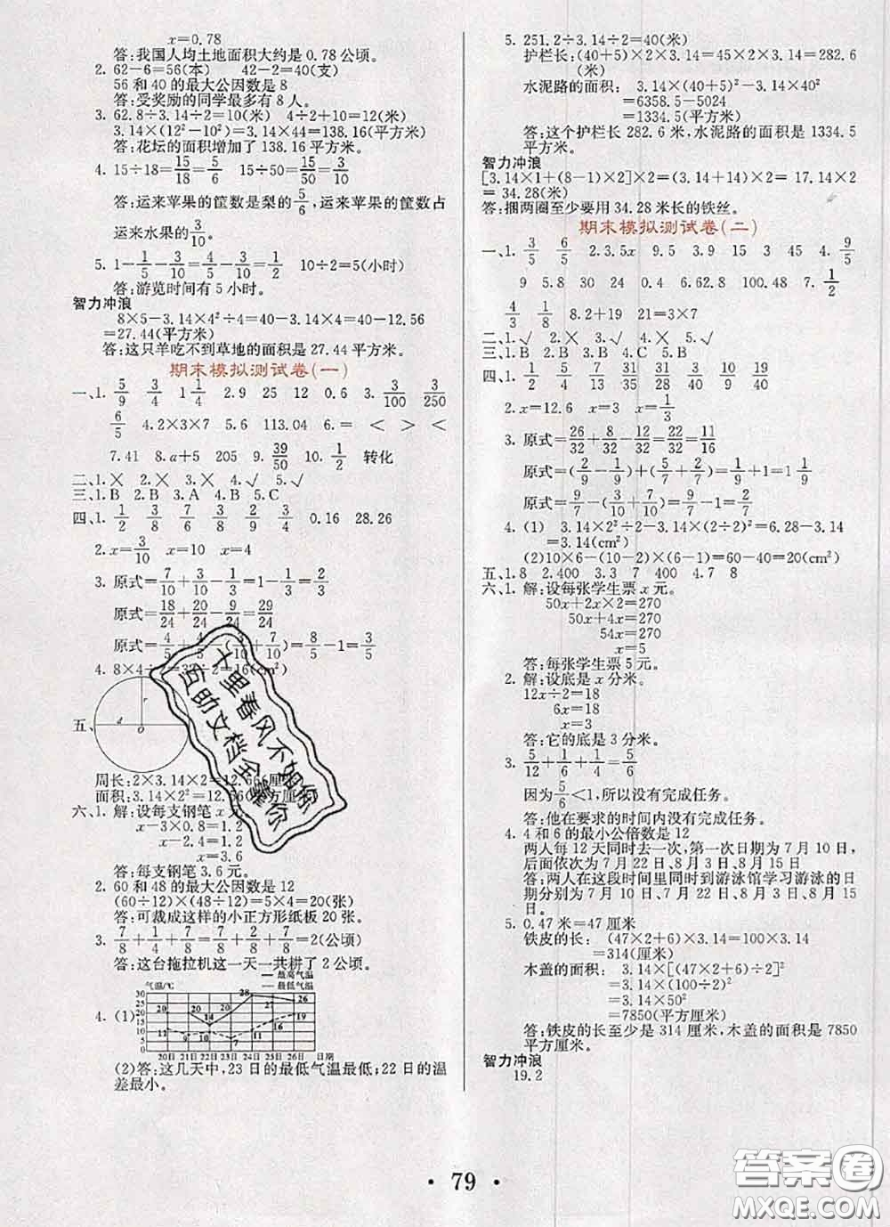 遼寧少年兒童出版社2020年名校名卷五年級數(shù)學下冊蘇教版答案