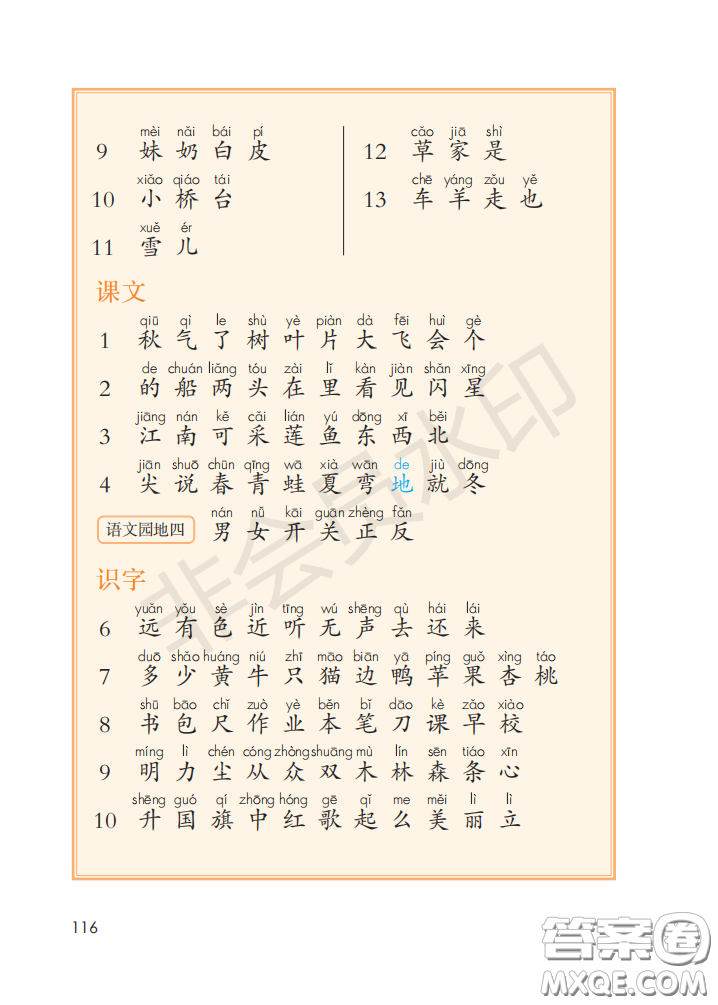 2020義務(wù)教育教科書(shū)語(yǔ)文一年級(jí)上冊(cè)人教版課本