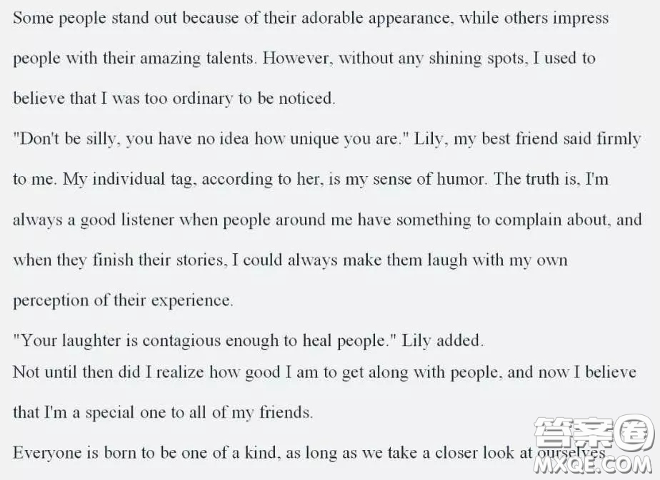 Everyone can bespecial英語作文 關于Everyone can bespecial的英語作文