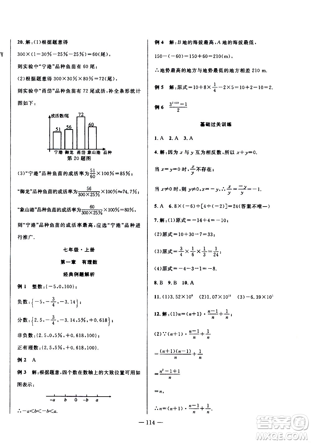 安徽大學(xué)出版社2021假期總動員暑假必刷題數(shù)學(xué)七年級人教版答案