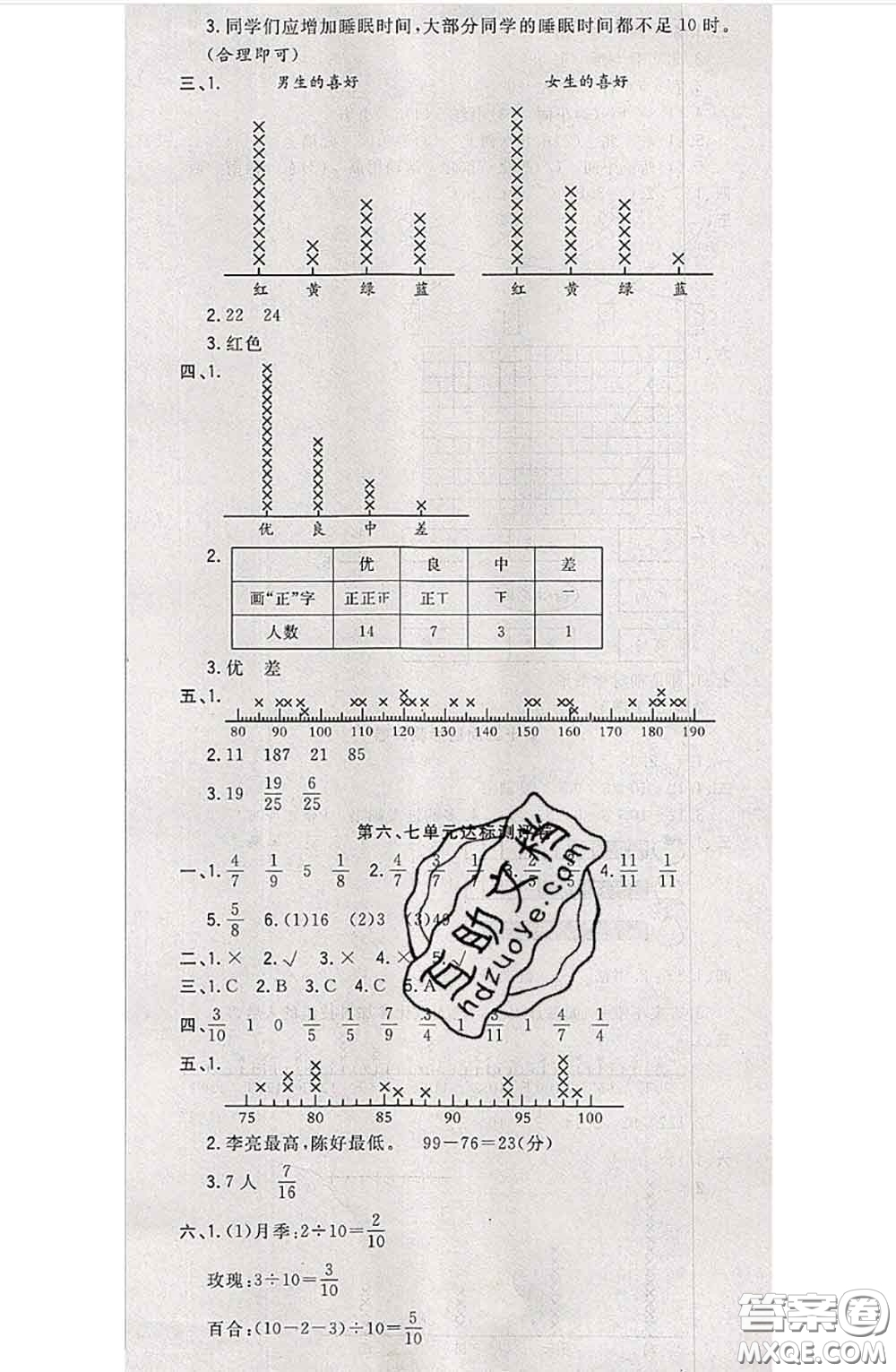 南方出版社2020狀元大考卷三年級數(shù)學(xué)下冊北師版答案