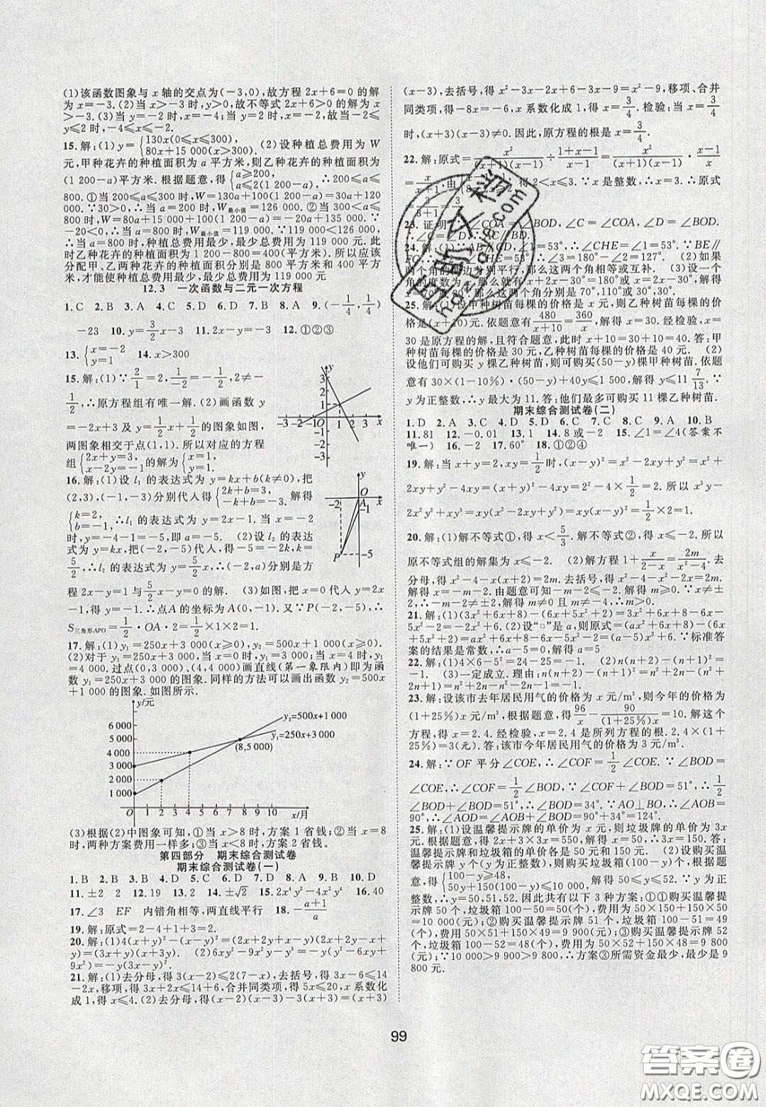合肥工業(yè)大學出版社2020暑假集訓(xùn)七年級數(shù)學滬科版答案