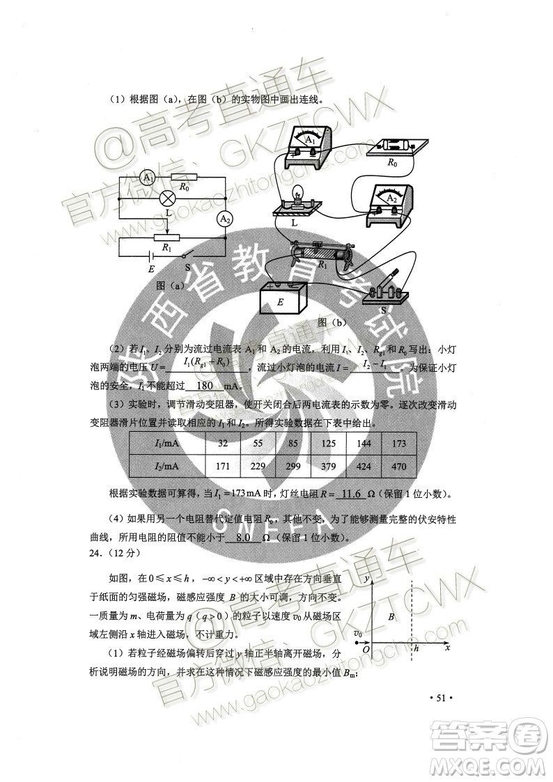 2020年全國(guó)高考真題全國(guó)II卷理科綜合能力測(cè)試試題及答案
