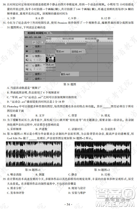 2020年全國(guó)高考真題全國(guó)I卷技術(shù)試題及答案