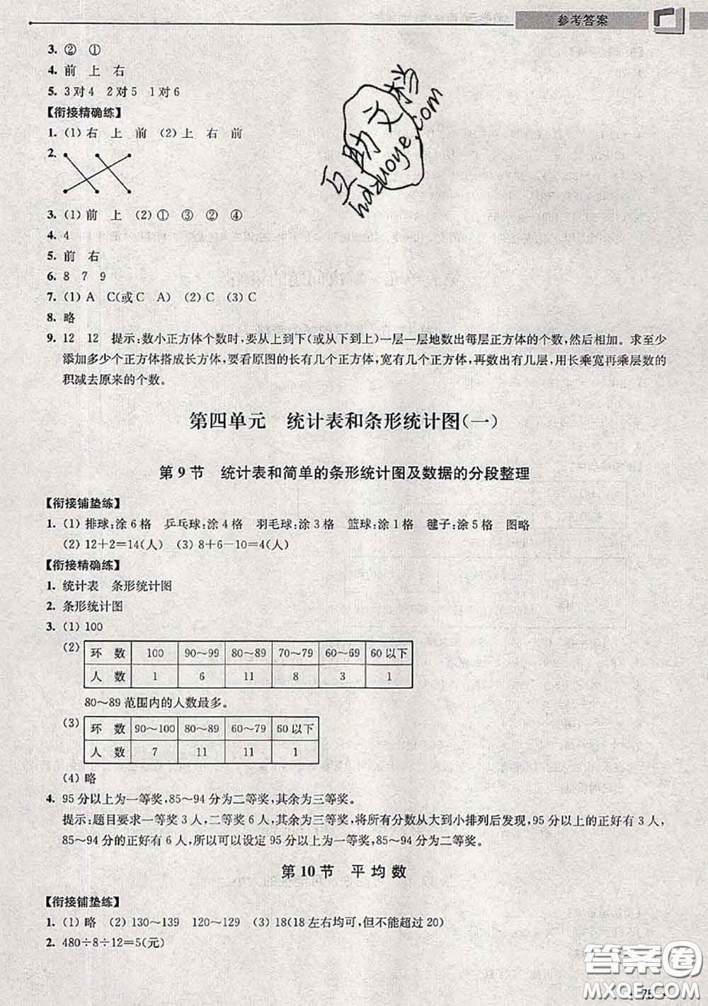 超能學典2020年暑假培優(yōu)銜接教材三升四數(shù)學江蘇版答案