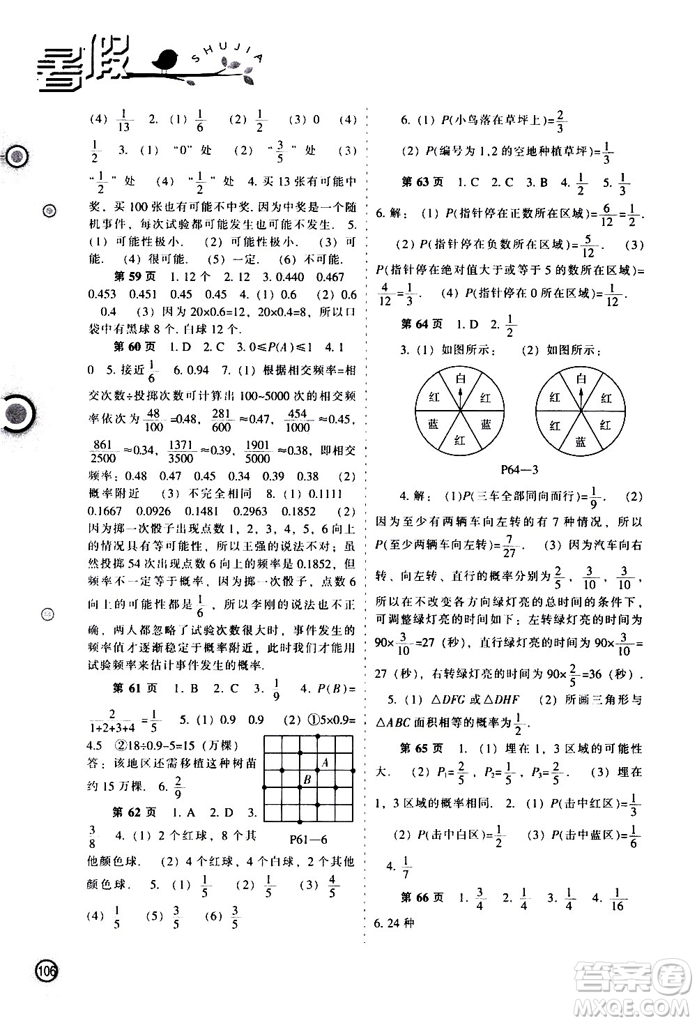 遼海出版社2020年全優(yōu)進(jìn)階暑假學(xué)練手冊(cè)七年級(jí)理科綜合參考答案