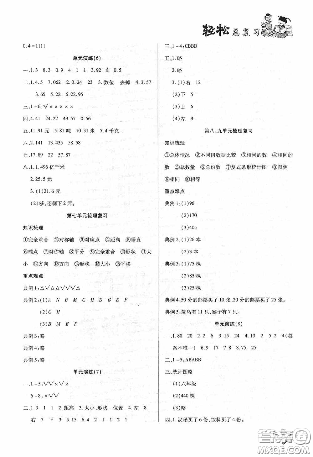 河北科學(xué)技術(shù)出版社2020輕松總復(fù)習(xí)假期作業(yè)輕松暑假四年級英語PEP版答案