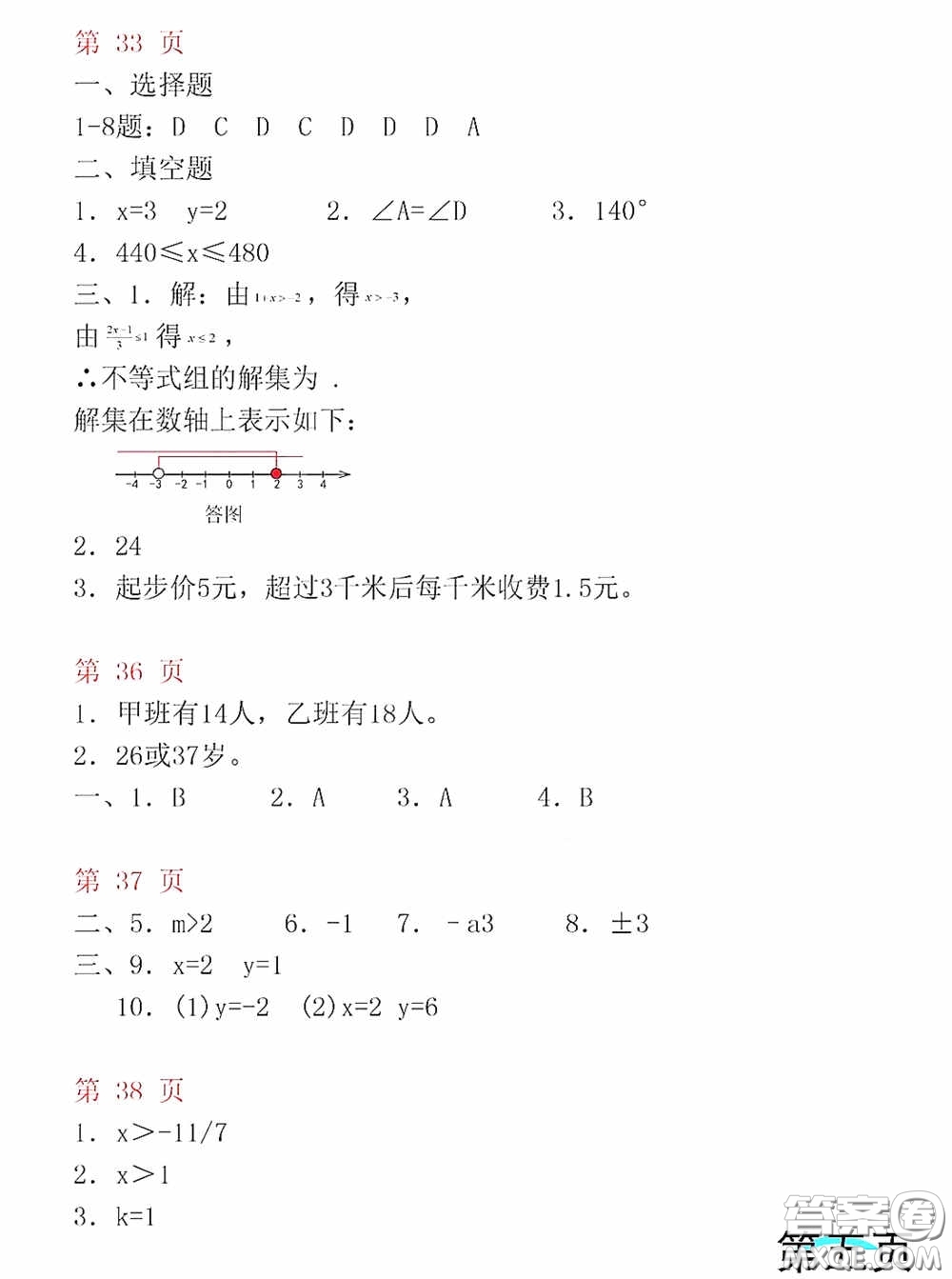 山東教育出版社2020暑假生活指導(dǎo)七年級(jí)五四學(xué)制版答案
