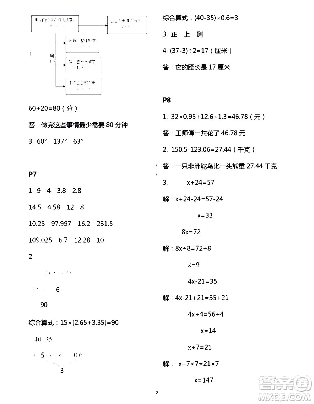 吉林出版集團(tuán)股份有限公司2020年假日數(shù)學(xué)B版四年級暑假參考答案