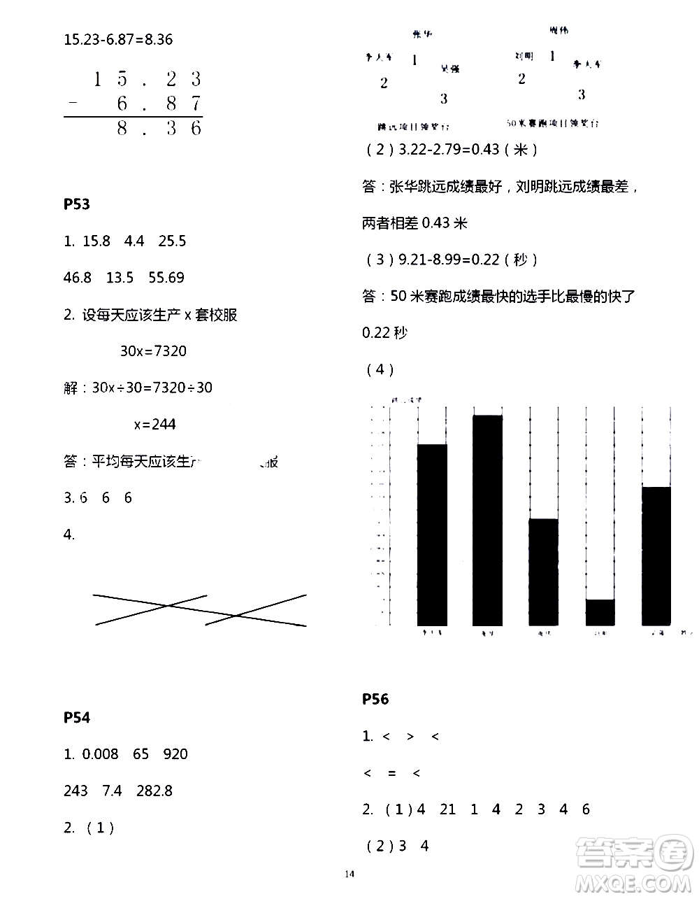 吉林出版集團(tuán)股份有限公司2020年假日數(shù)學(xué)B版四年級暑假參考答案