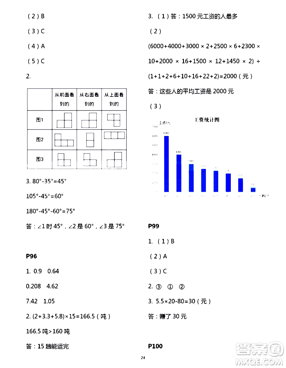 吉林出版集團(tuán)股份有限公司2020年假日數(shù)學(xué)B版四年級暑假參考答案