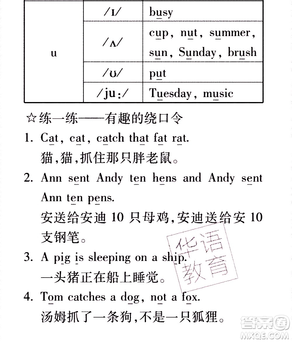 2020年假日知新暑假學(xué)習(xí)與生活四年級(jí)英語(yǔ)學(xué)習(xí)版參考答案