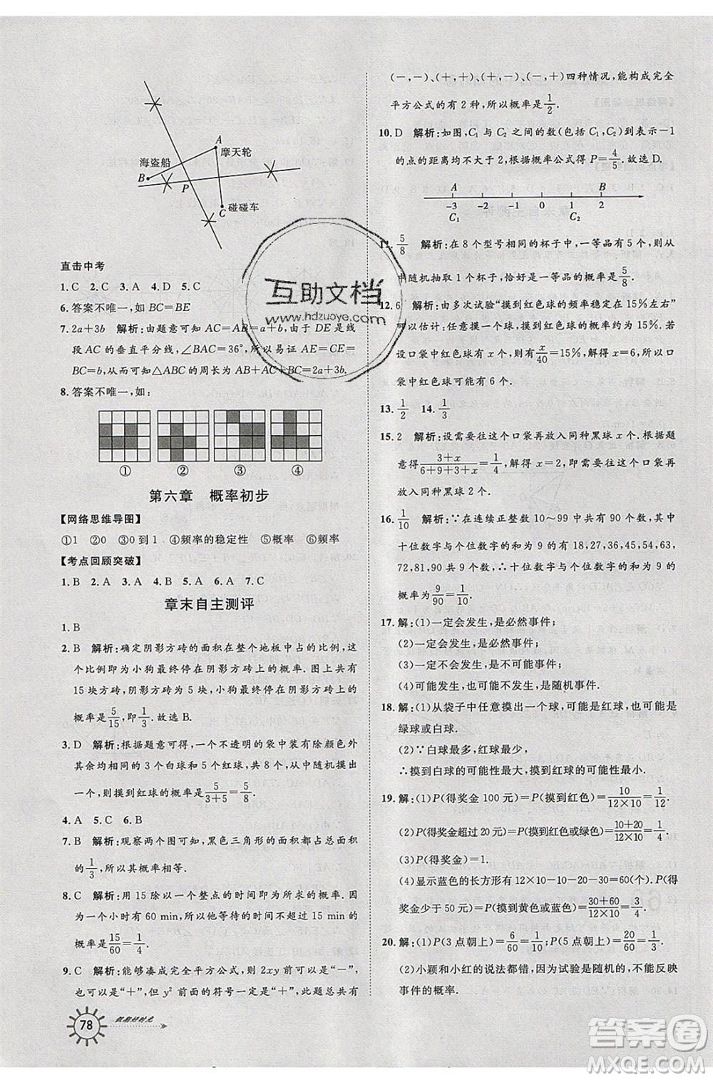 2020年魯人泰斗假期好時(shí)光暑假訓(xùn)練營七升八年級數(shù)學(xué)北師大版參考答案
