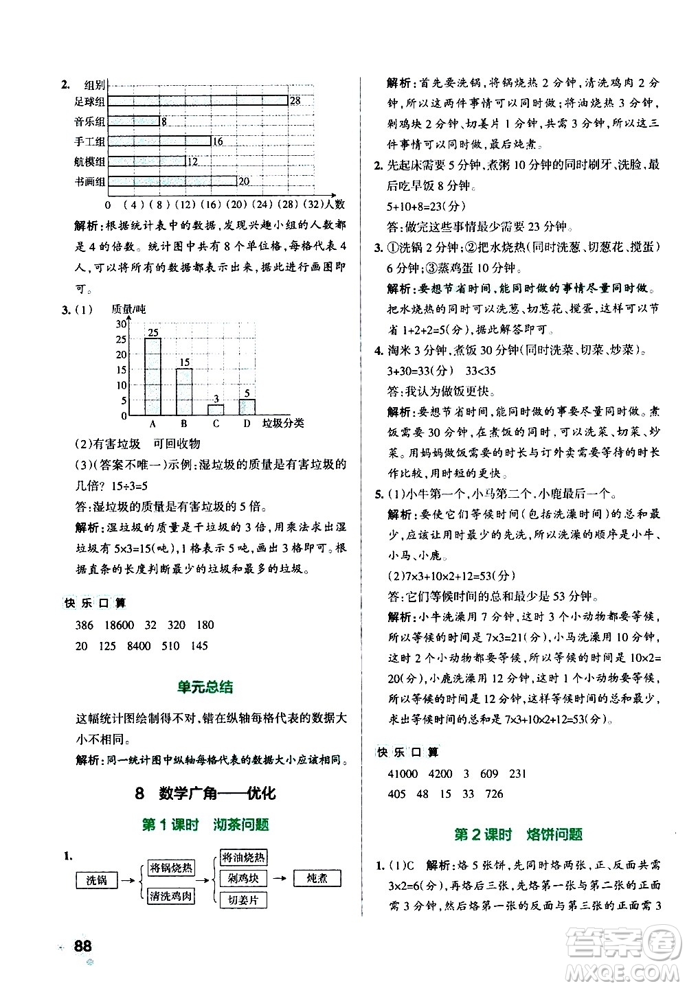 遼寧教育出版社2020秋小學(xué)學(xué)霸作業(yè)本數(shù)學(xué)四年級(jí)上RJ人教版參考答案