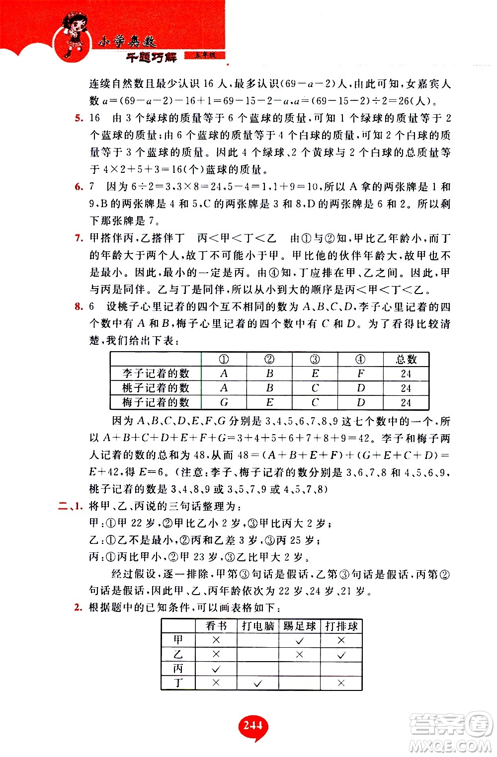 長(zhǎng)春出版社2020年小學(xué)奧數(shù)千題巧解5年級(jí)人教版參考答案