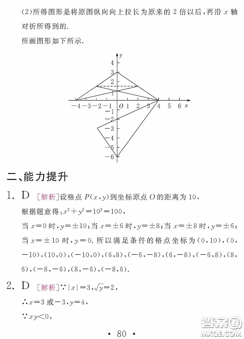 團結(jié)出版社2021精彩暑假數(shù)學(xué)八年級通用版答案