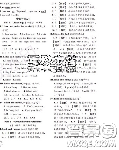 世界圖書出版社2020秋學(xué)霸作業(yè)一年級(jí)英語上冊(cè)上海地區(qū)專用答案