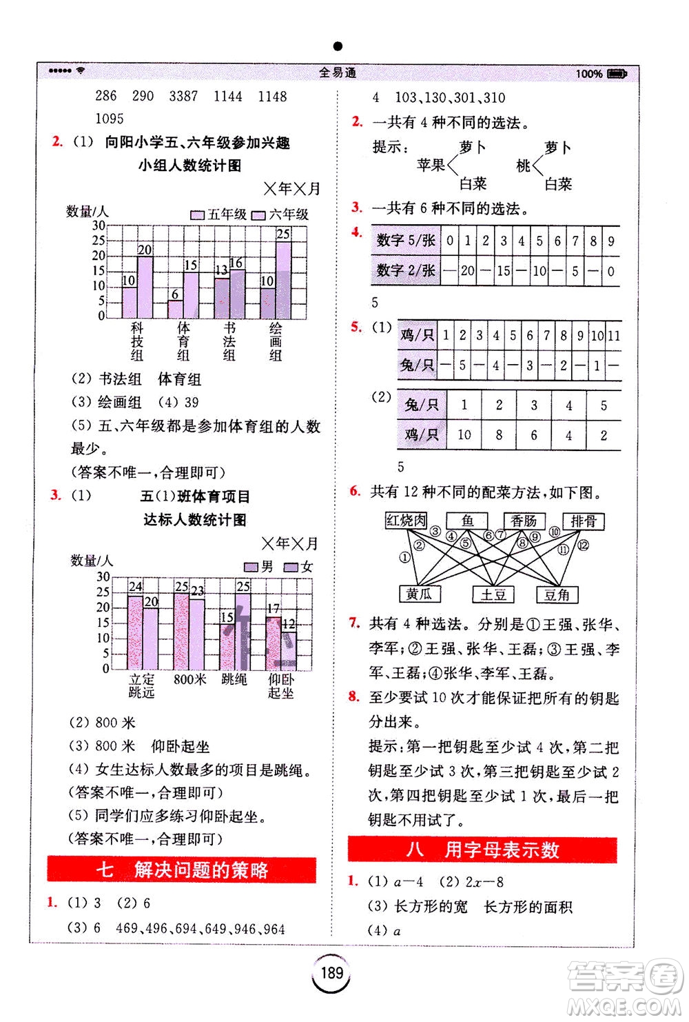 陜西師范大學出版總社2020秋全易通小學數(shù)學五年級上SJ蘇教版參考答案