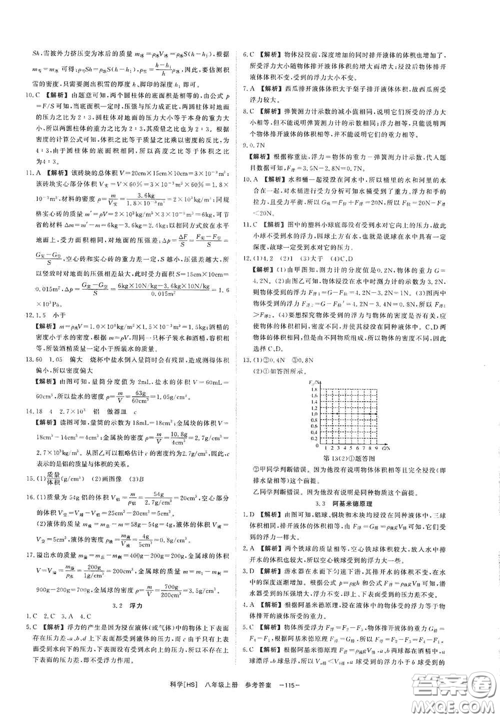 光明日?qǐng)?bào)出版社2020全效學(xué)習(xí)課時(shí)提優(yōu)八年級(jí)科學(xué)上冊(cè)HS版答案