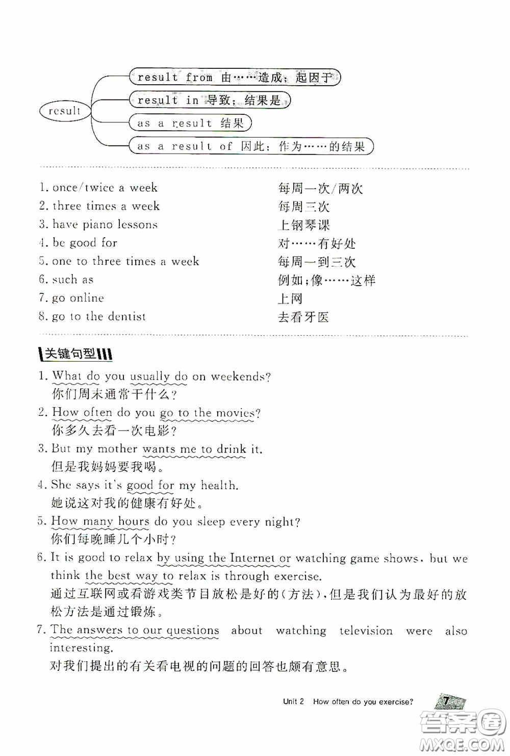 2020全效學(xué)習(xí)課時(shí)提優(yōu)八年級(jí)英語上冊人教版精華版答案
