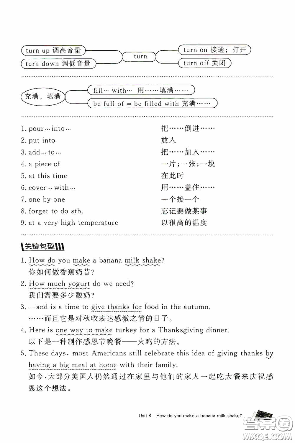 2020全效學(xué)習(xí)課時(shí)提優(yōu)八年級(jí)英語上冊人教版精華版答案