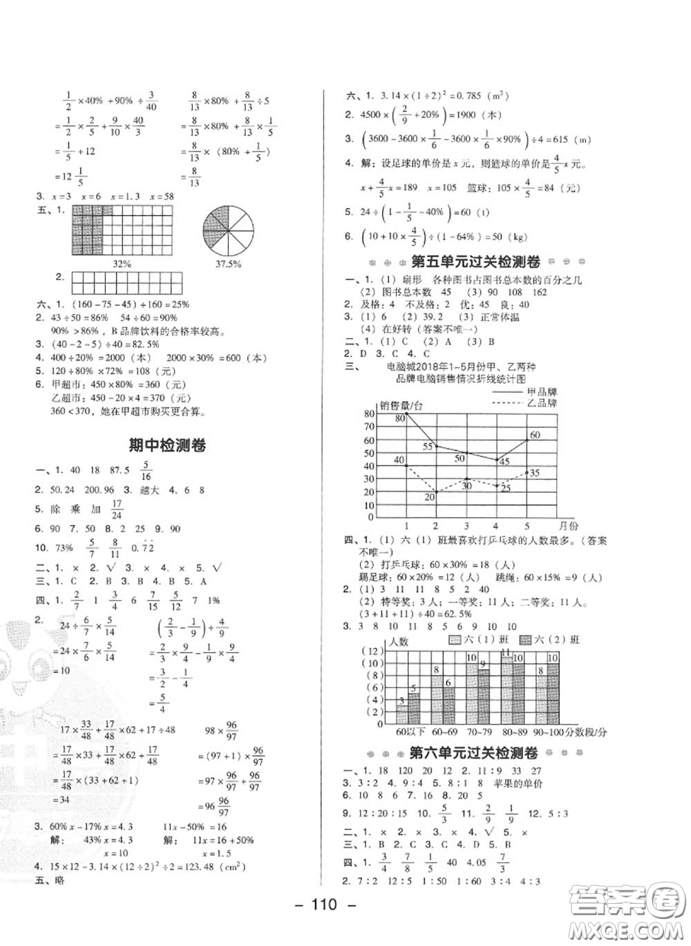 榮德基2020秋新版綜合應(yīng)用創(chuàng)新題典中點(diǎn)六年級(jí)數(shù)學(xué)上冊(cè)北師版答案
