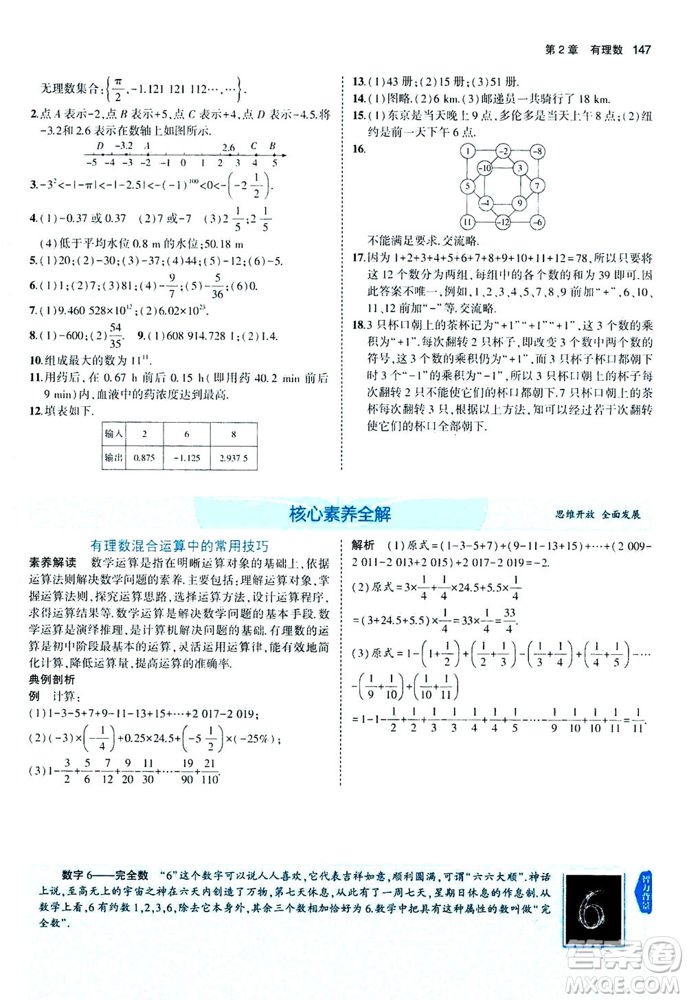 教育科學(xué)出版社2020秋5年中考3年模擬全解版初中數(shù)學(xué)七年級(jí)上冊(cè)蘇科版參考答案
