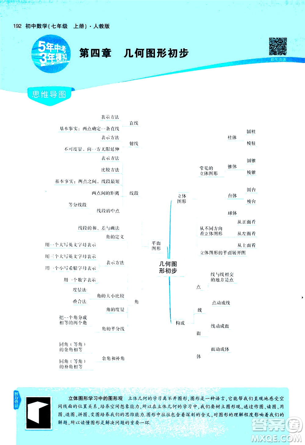 教育科學出版社2020秋5年中考3年模擬全解版初中數(shù)學七年級上冊人教版參考答案