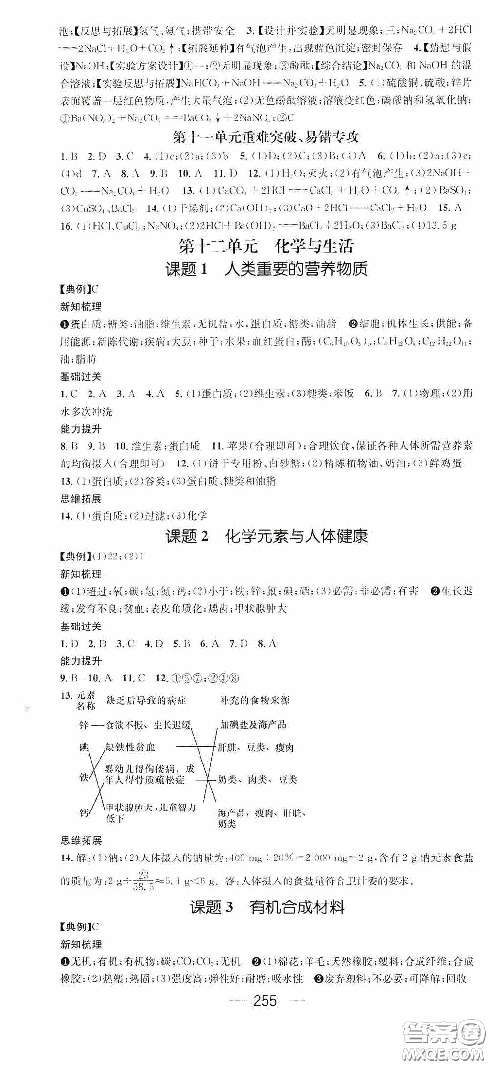 南方出版?zhèn)髅?020名師測控九年級化學(xué)全一冊人教版云南專版答案