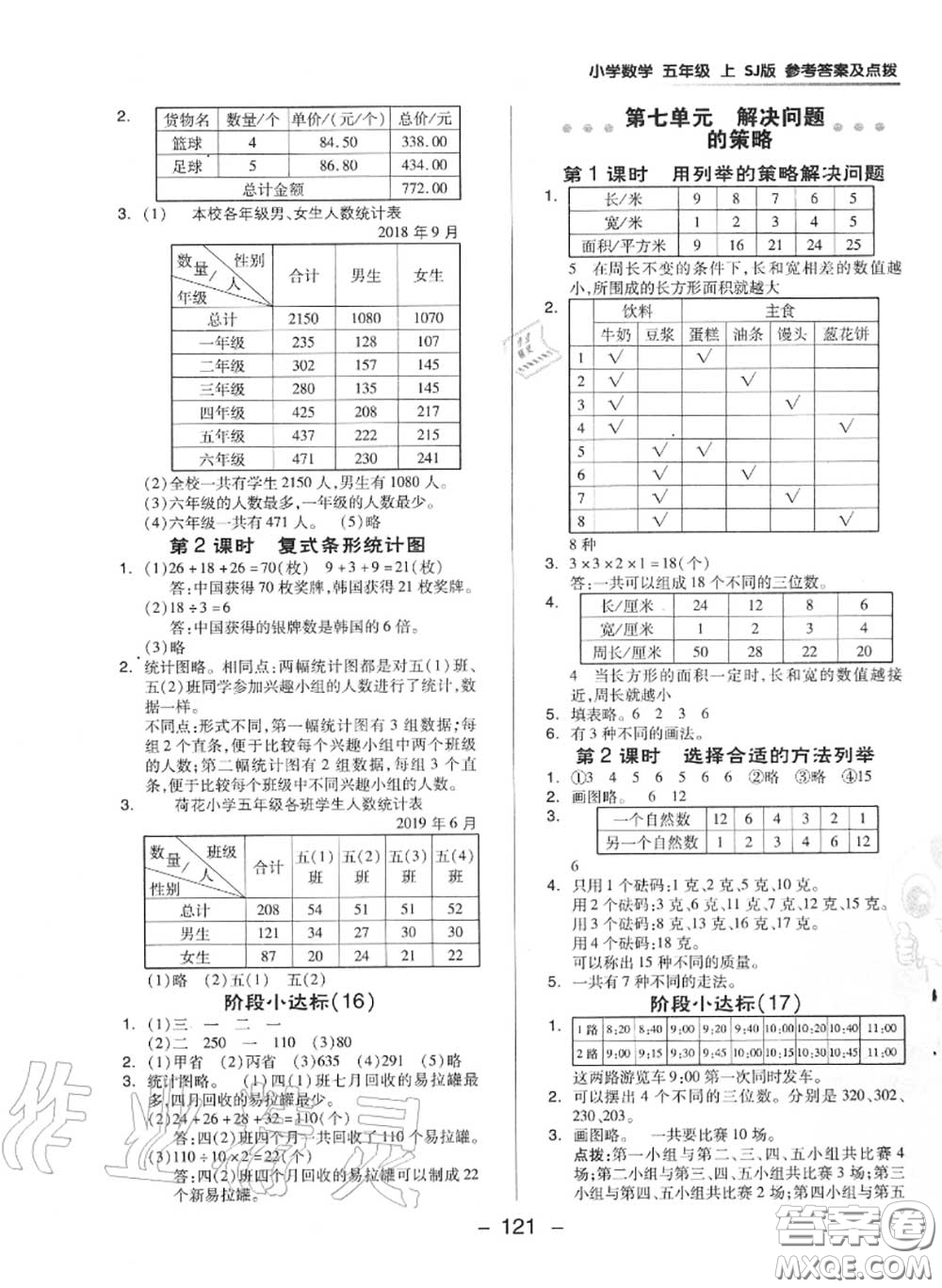 榮德基2020秋新版綜合應(yīng)用創(chuàng)新題典中點(diǎn)五年級數(shù)學(xué)上冊蘇教版答案