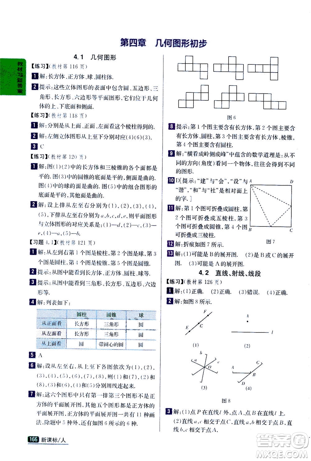 吉林人民出版社2020秋尖子生學(xué)案數(shù)學(xué)七年級(jí)上冊(cè)新課標(biāo)人教版參考答案