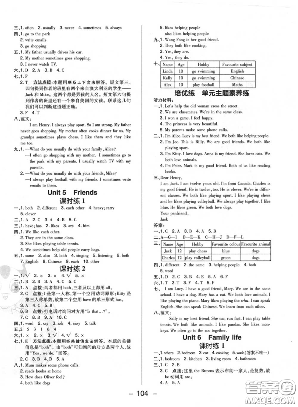 榮德基2020秋新版綜合應(yīng)用創(chuàng)新題典中點(diǎn)五年級(jí)英語上冊(cè)滬教牛津版答案