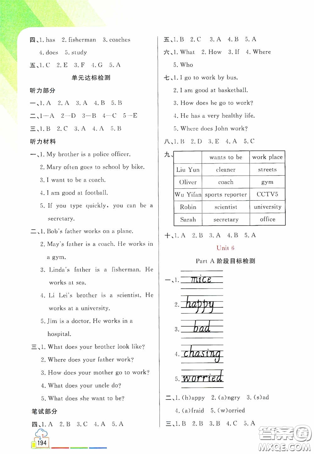 開明出版社2020萬向思維倍速學(xué)習(xí)法六年級英語上冊PEP人教版答案
