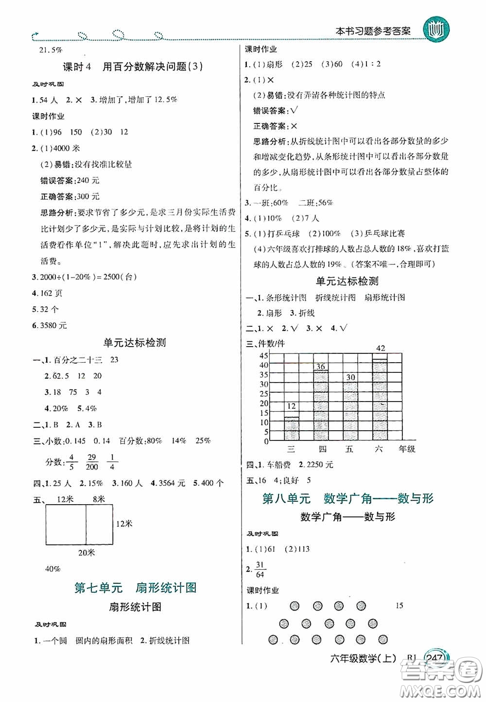 開明出版社2020萬(wàn)向思維倍速學(xué)習(xí)法六年級(jí)數(shù)學(xué)上冊(cè)人教版答案