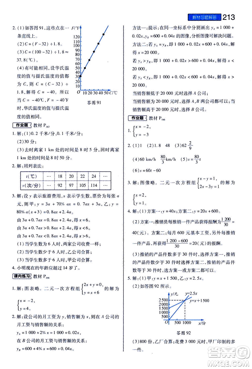 2020秋王后雄初中教材完全解讀八年級上冊數(shù)學(xué)ZJSX浙教版參考答案