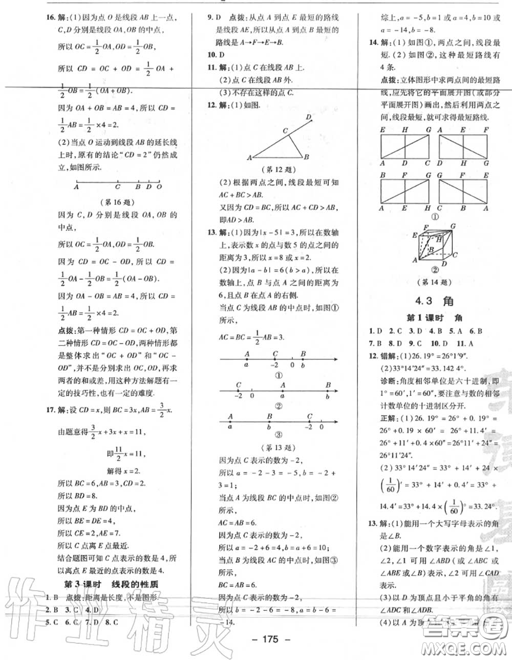 榮德基2020秋新版綜合應(yīng)用創(chuàng)新題典中點(diǎn)七年級(jí)數(shù)學(xué)上冊(cè)人教版答案