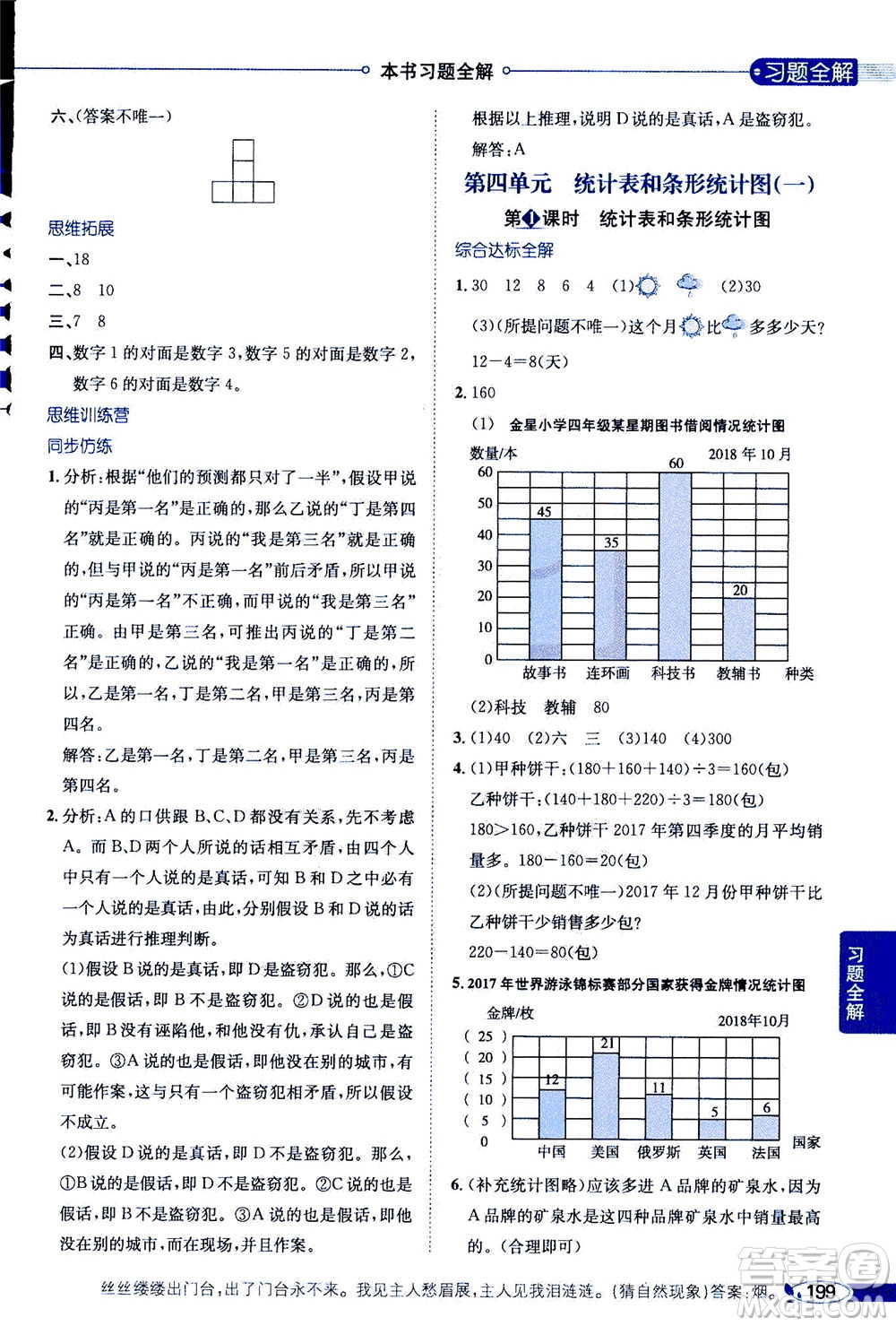 2020秋薛金星小學(xué)教材全解四年級(jí)上冊(cè)數(shù)學(xué)江蘇版參考答案