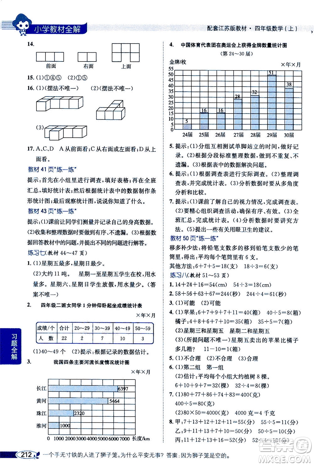 2020秋薛金星小學(xué)教材全解四年級(jí)上冊(cè)數(shù)學(xué)江蘇版參考答案