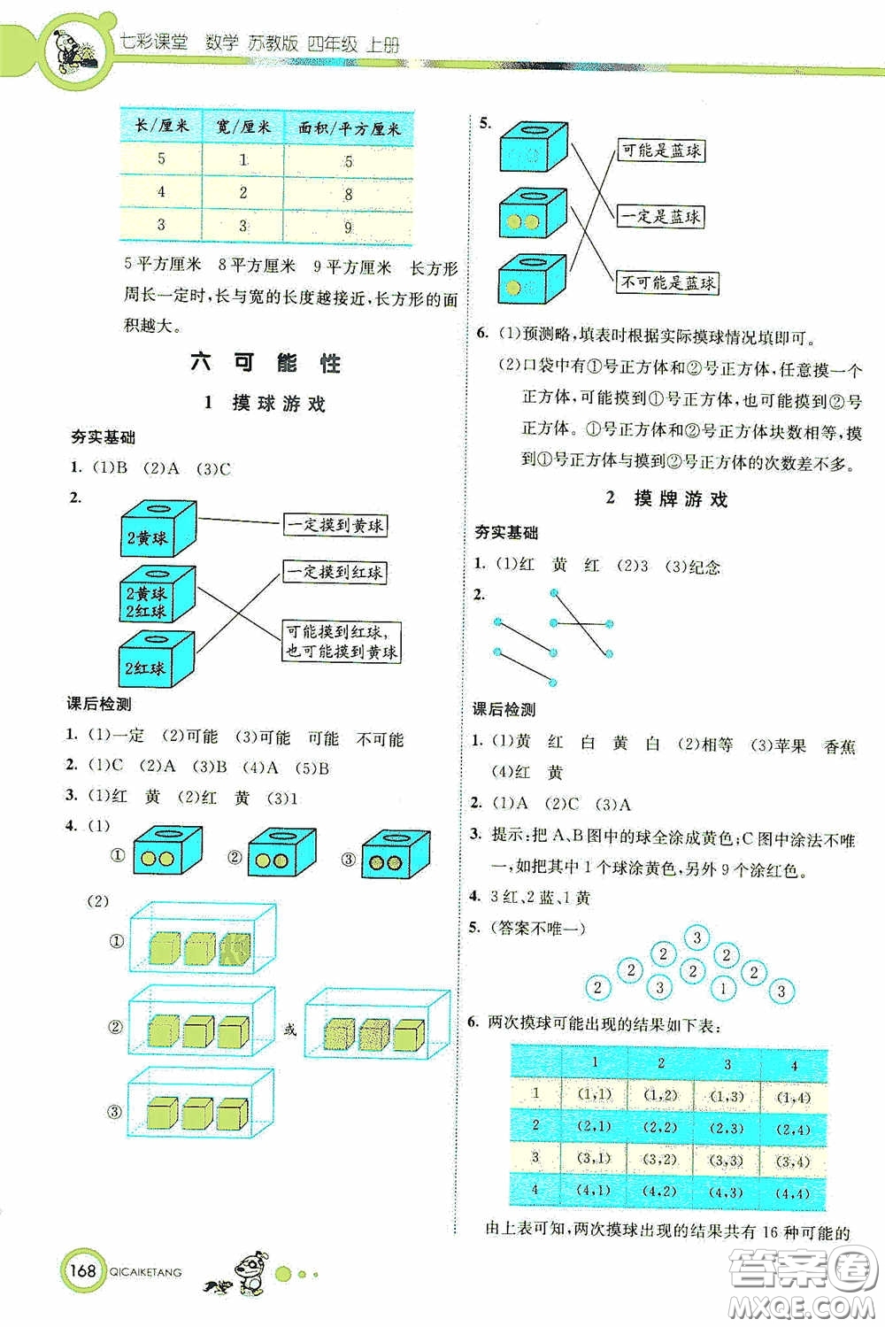 河北教育出版社2020七彩課堂四年級(jí)數(shù)學(xué)上冊(cè)蘇教版答案