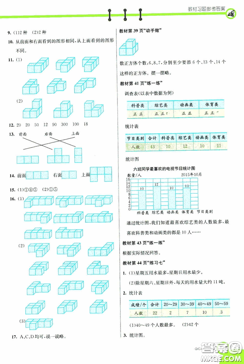 河北教育出版社2020七彩課堂四年級(jí)數(shù)學(xué)上冊(cè)蘇教版答案