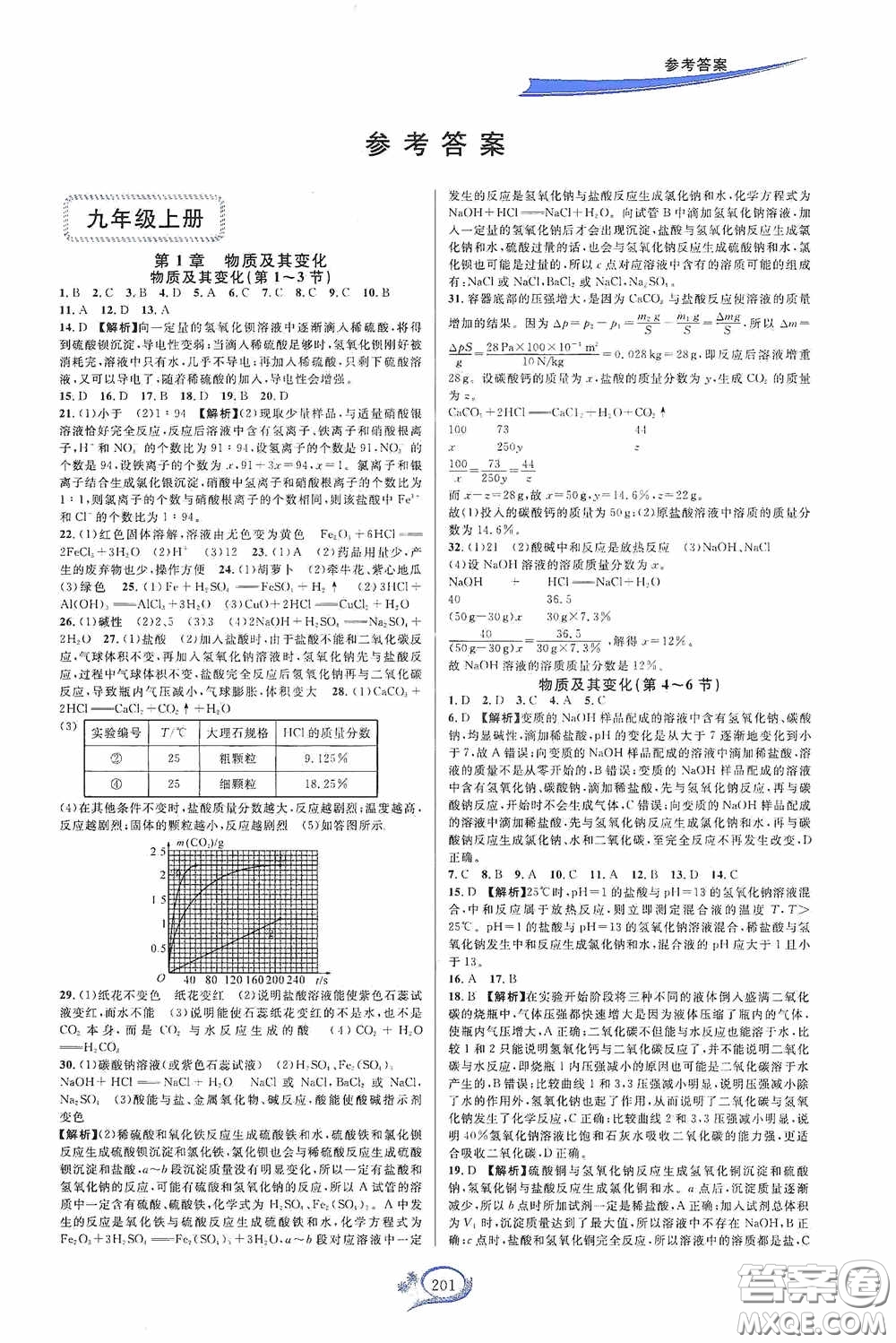 華東師范大學(xué)出版社2020走進(jìn)重高培優(yōu)測(cè)試九年級(jí)數(shù)學(xué)全一冊(cè)浙教版雙色新編版答案
