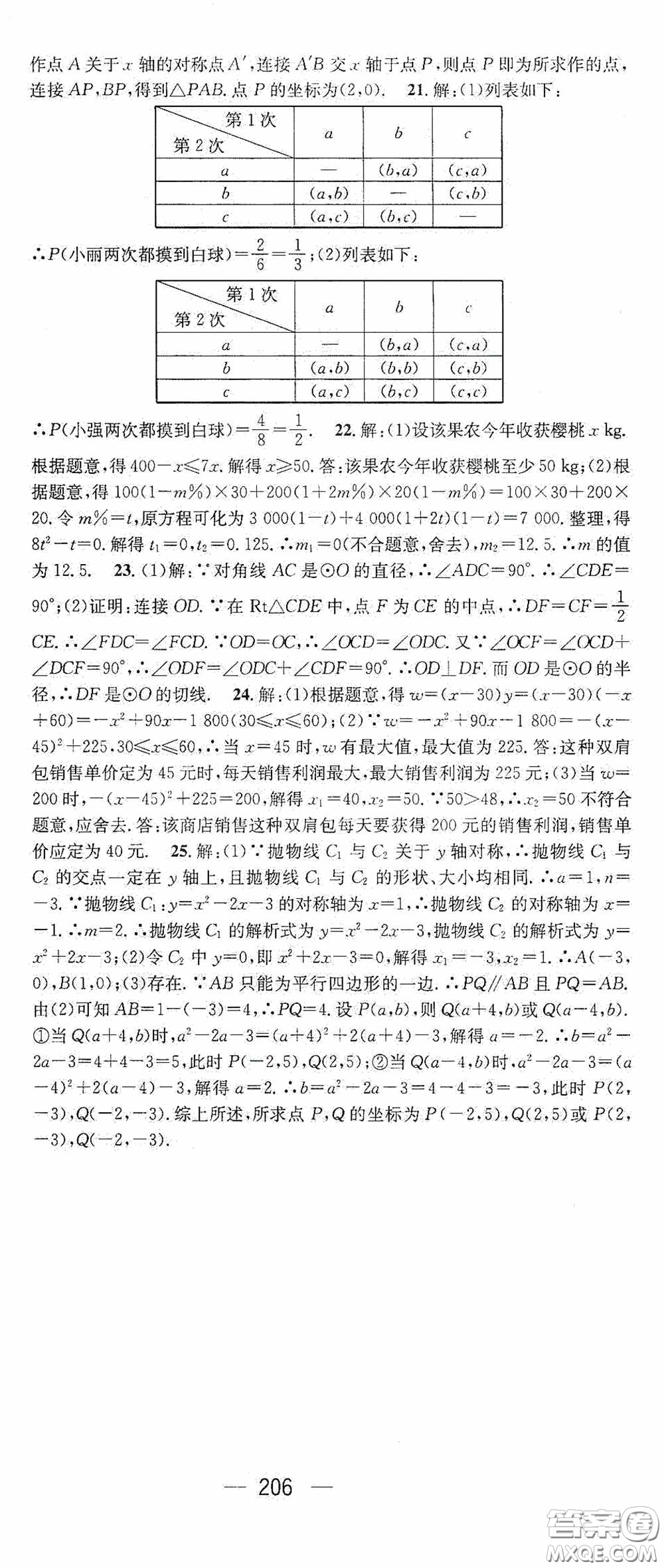 陽(yáng)光出版社2020精英新課堂九年級(jí)數(shù)學(xué)上冊(cè)人教版答案