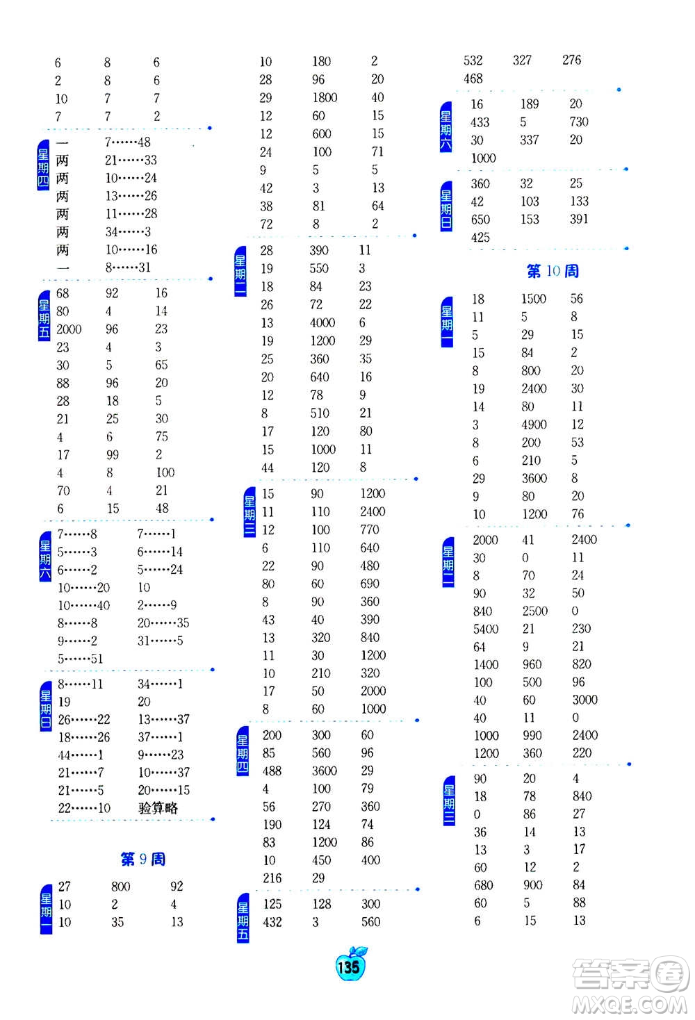 江蘇人民出版社2020年小學(xué)數(shù)學(xué)計(jì)算高手四年級(jí)上冊(cè)江蘇專(zhuān)用參考答案