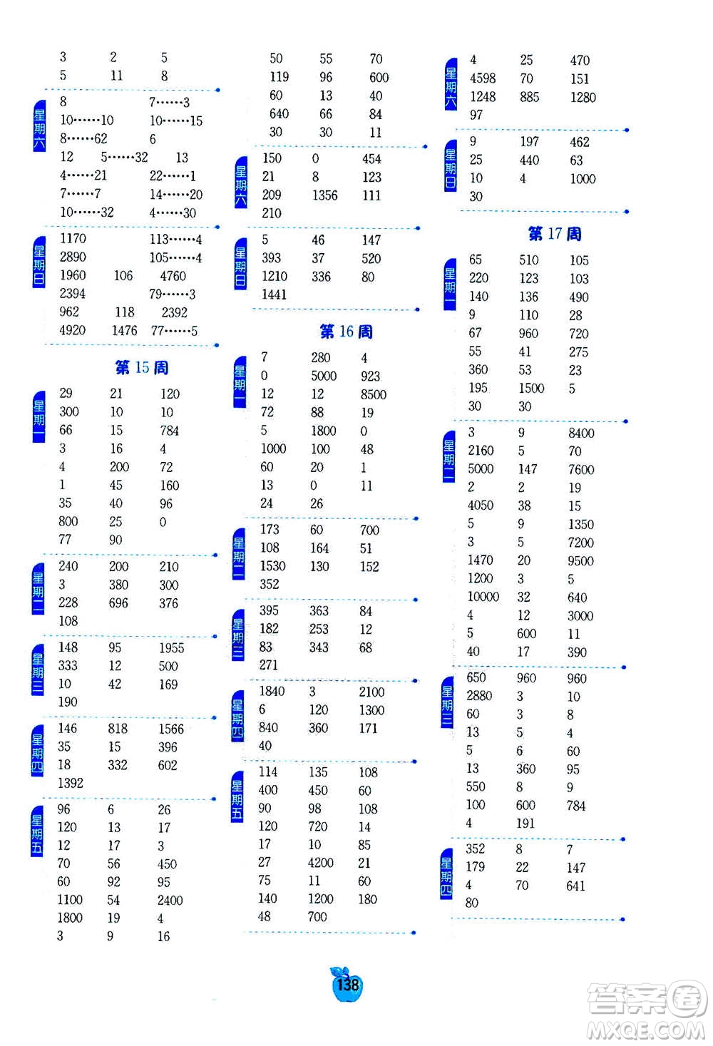 江蘇人民出版社2020年小學(xué)數(shù)學(xué)計(jì)算高手四年級(jí)上冊(cè)江蘇專(zhuān)用參考答案