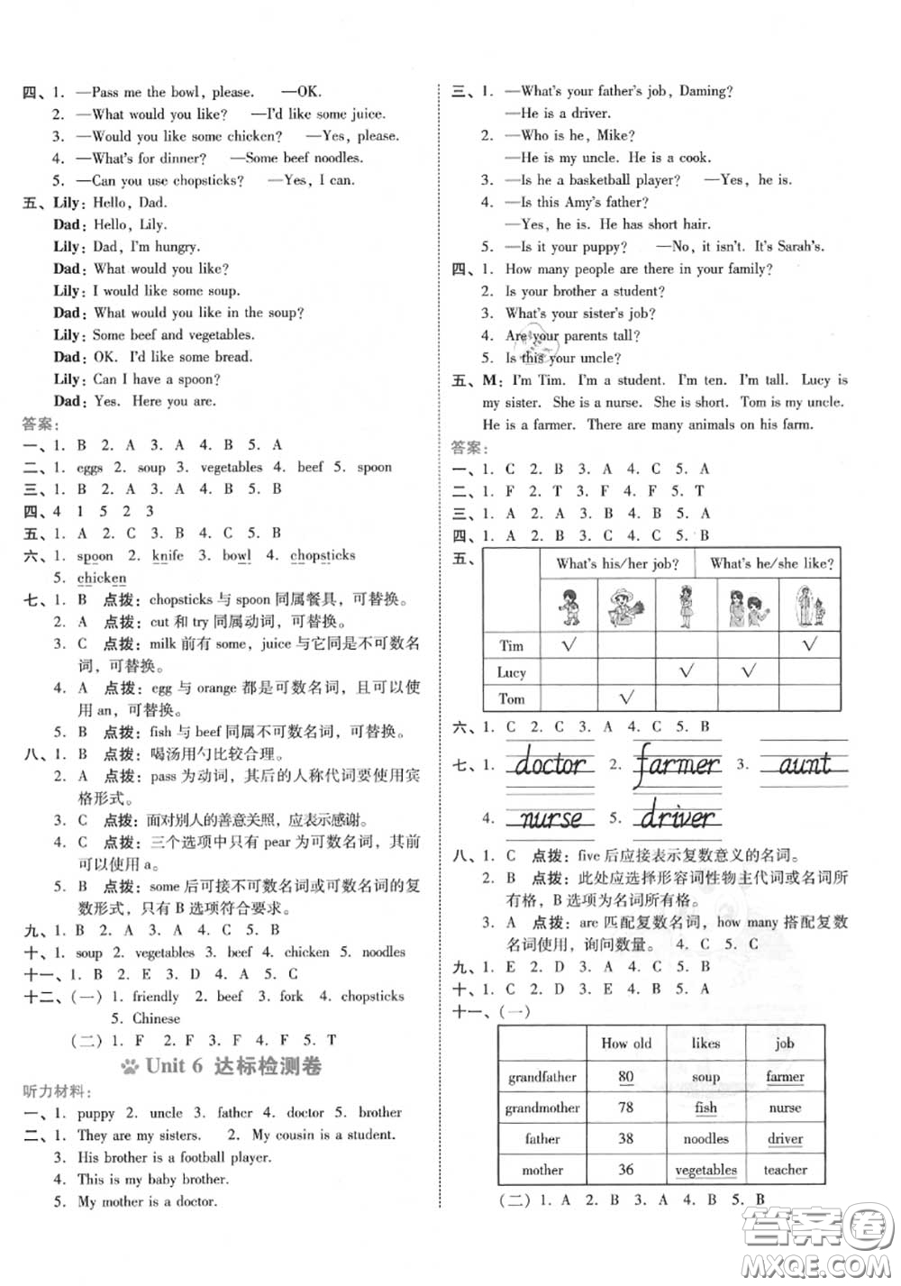吉林教育出版社2020秋榮德基好卷四年級(jí)英語(yǔ)上冊(cè)人教版答案